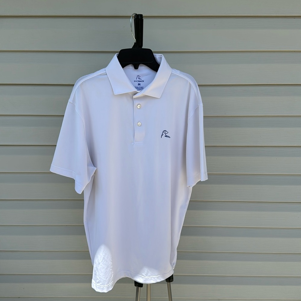 AMAZING Condition men’s Rhoback white polo